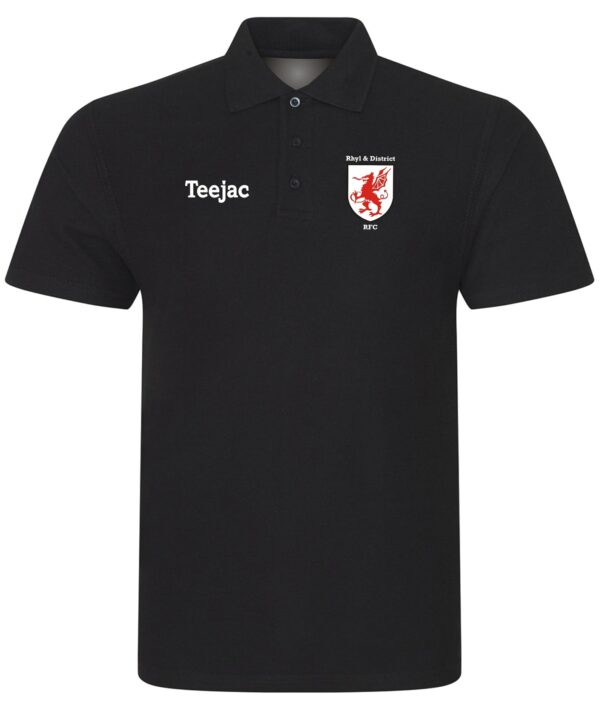 Rhyl RFC Cotton Polo Black or Red