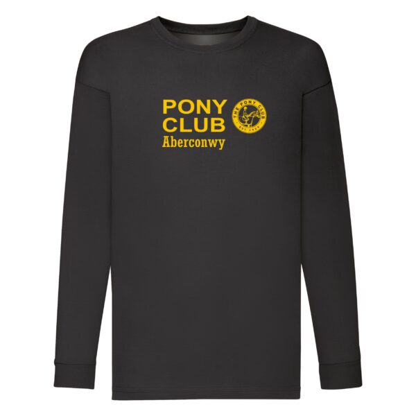 Aberconwy Pony Club Kids Long Sleeve Cotton T-Shirt (Riding)