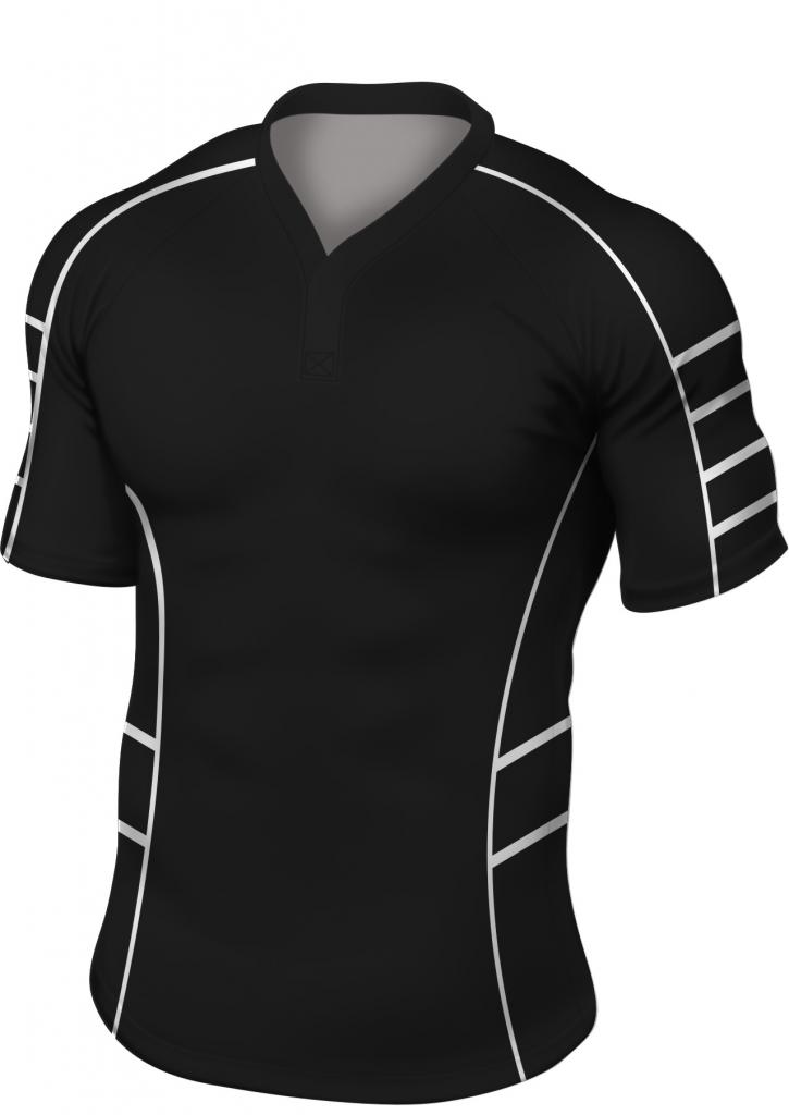 Black Rugby Shirt & Shorts Teejac