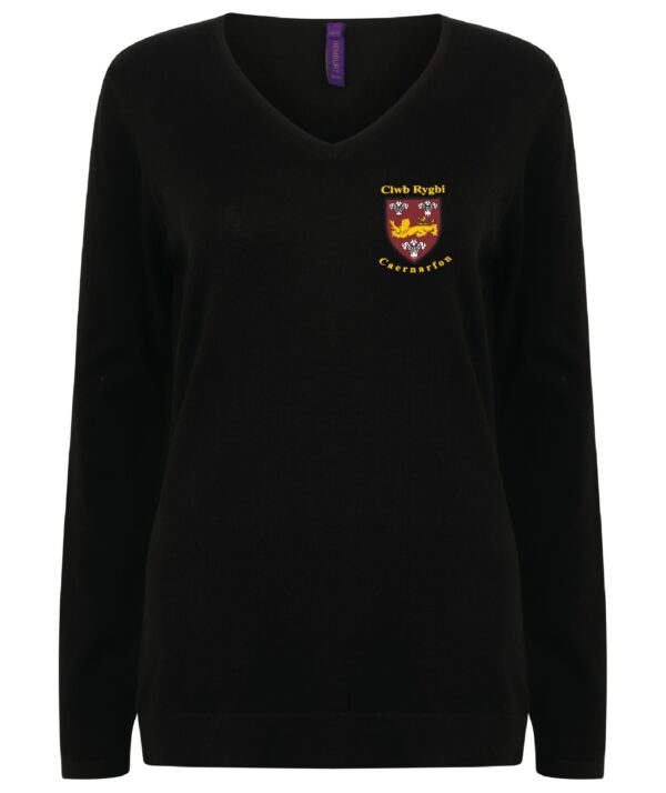 Caernarfon RFC Ladies Fit V-Neck Jumper