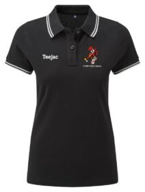 Clwb Hoci Y Rhyl Ladies Fit Classic Tipped White Polo