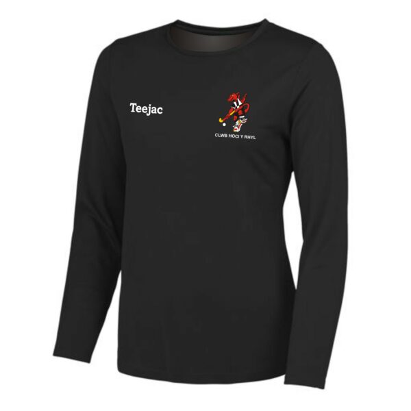 Clwb Hoci Y Rhyl Long Sleeve Ladies Fit Tech T-Shirt