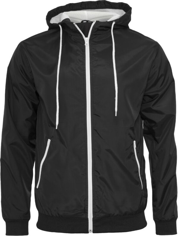 Men's Black White Wind Runner Jacket