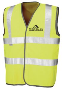 M Hughes Roofing Hi Viz Vest