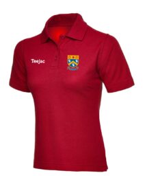 Oldham RUFC Ladies Fit Red Cotton Polo