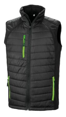 Black Lime Padded Softshell Gilet