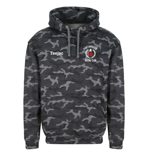 Porthmadog Boxing Club Black Camo Hoody