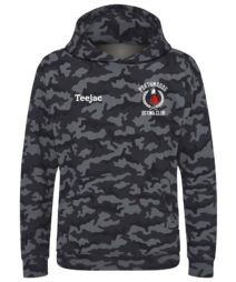 Porthmadog Boxing Club Kids Black Camo Hoody