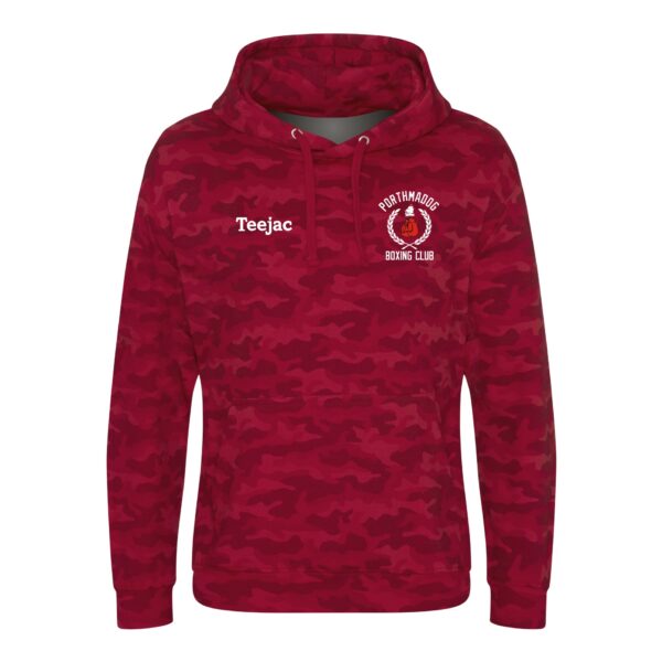Porthmadog Boxing Club Red Camo Hoody