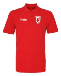 Rhyl RFC Junior Cotton Polo Black or Red