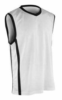 V-Neck Quick Dry White Sleeveless Training Top