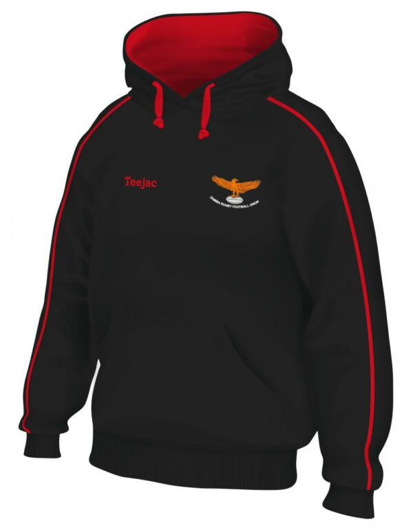 Zambia Rugby Black & Red Hoody