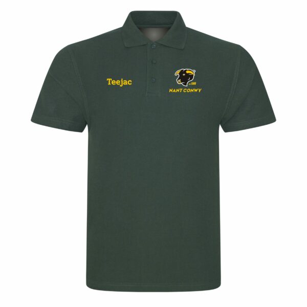 Clwb Rygbi Nant Conwy Classic Cotton Polo Bottle Green