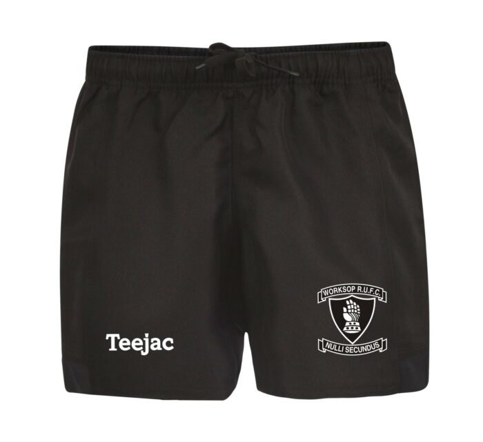 Worksop RUFC Black Rugby Shorts Teejac