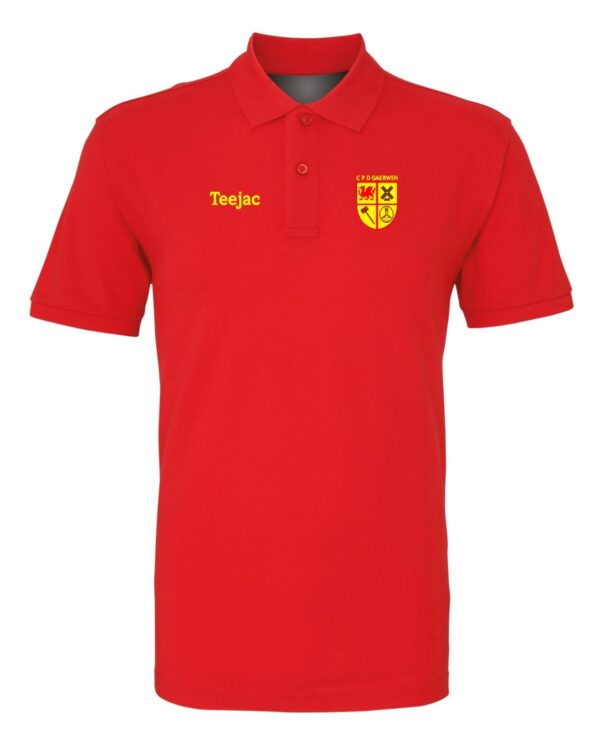 CPD Gaerwen Classic Polo Red or Black - Image 2