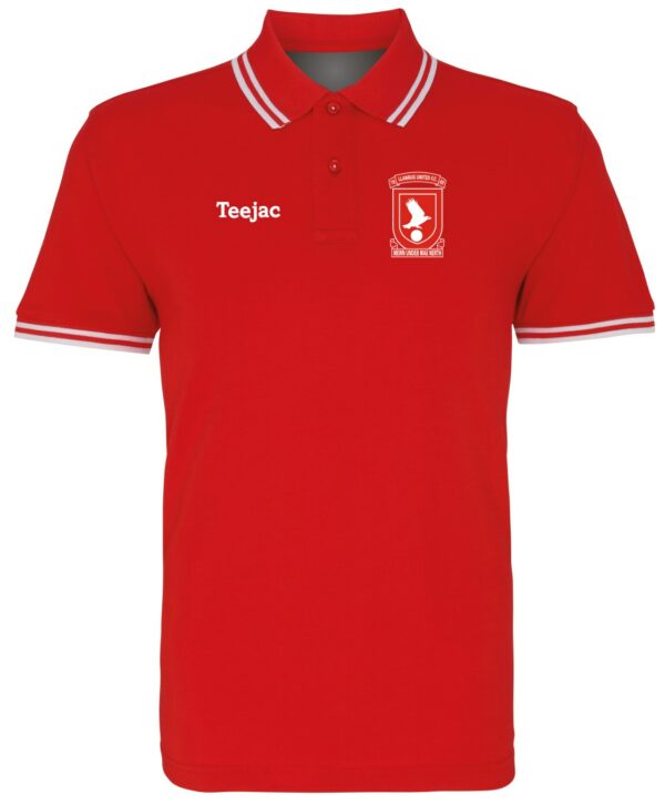 Llanrug United Cotton Tipped Polo - Image 2