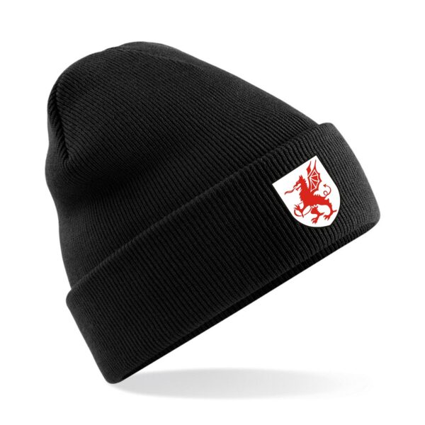Rhyl RFC Beanie Hat Red or Black - Image 2