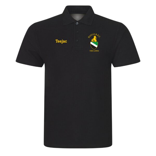 Hayle RFC Cotton Polo Black or Green - Image 2