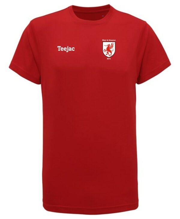 Rhyl RFC Kids Sports T-Shirt Black or Red