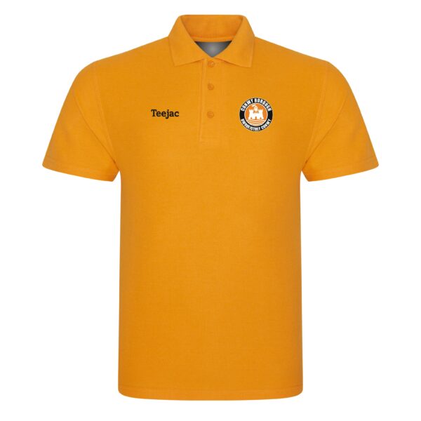 Conwy Borough FC Classic Polo Orange or Black - Image 2