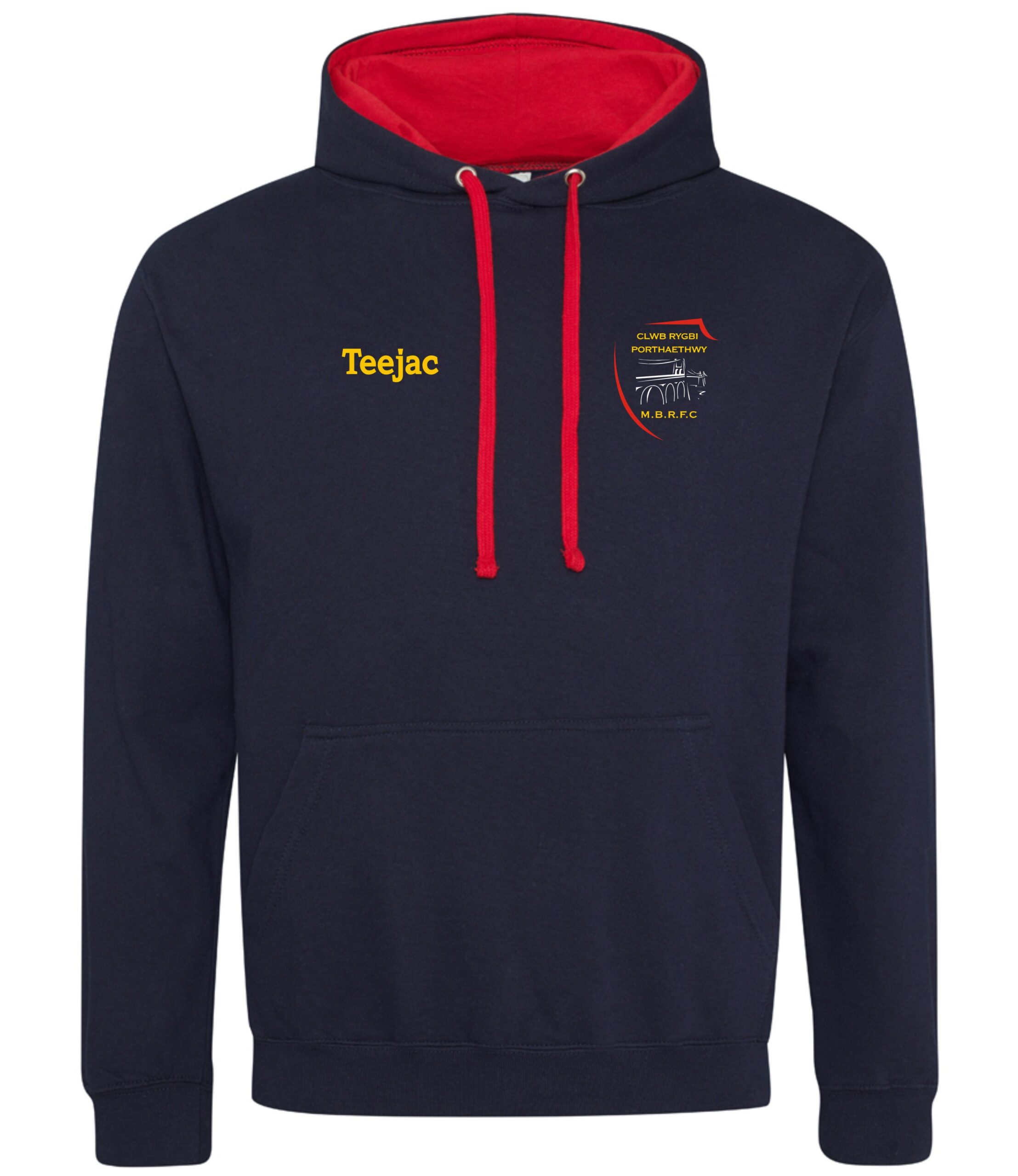 Menai Bridge RFC Contrast Hoody