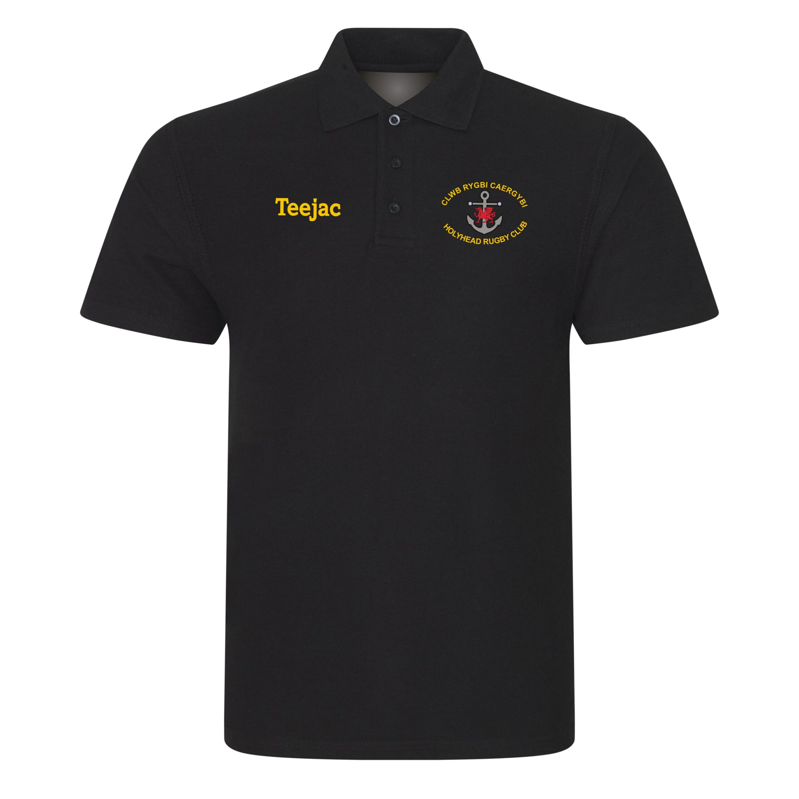 Holyhead RFC Cotton Polo Black or Red