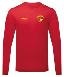 Carrington RUFC Red Long Sleeve Sports T-Shirt