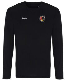 Llanfairfechan Town FC Long Black Sleeve Sports T-Shirt
