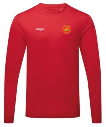 CPD Y Felinheli Red Long Sleeve Sports T-Shirt