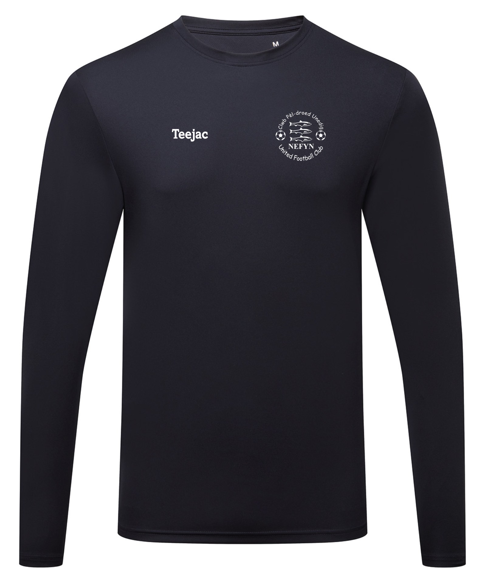 Nefyn United FC Navy Long Sleeve Sports T-Shirt