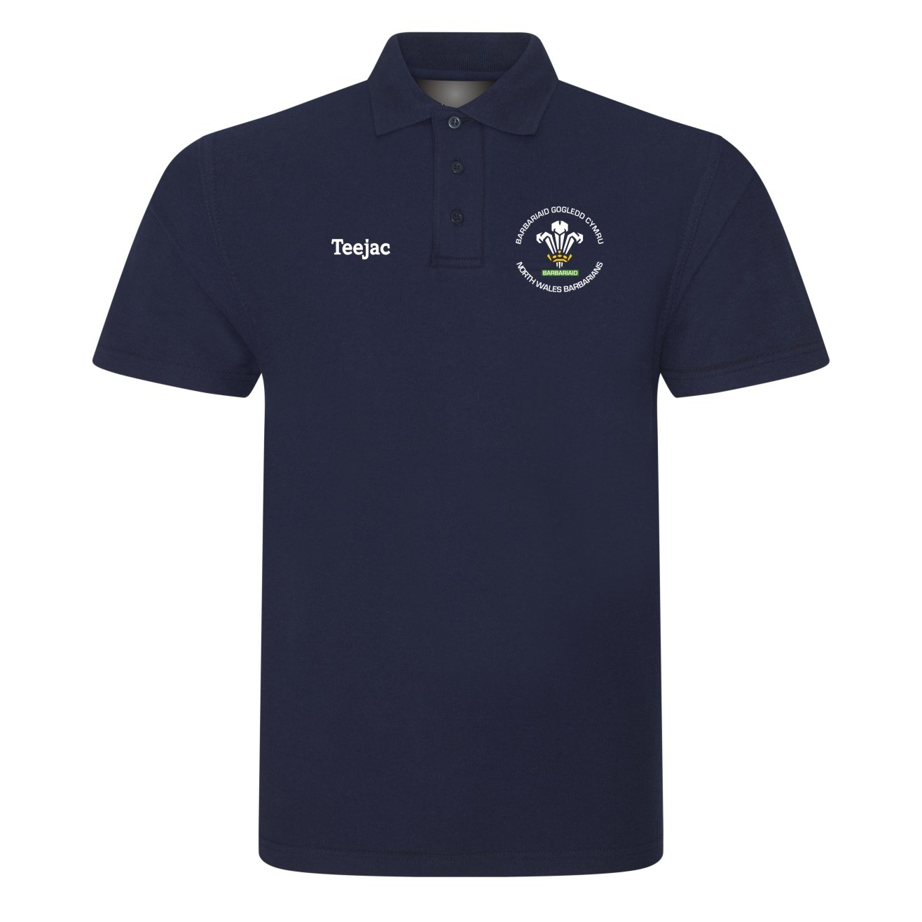 North Wales BaBas Navy Cotton Polo