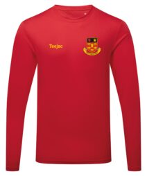 De La Salle RUFC Red Long Sleeve Sports T-Shirt
